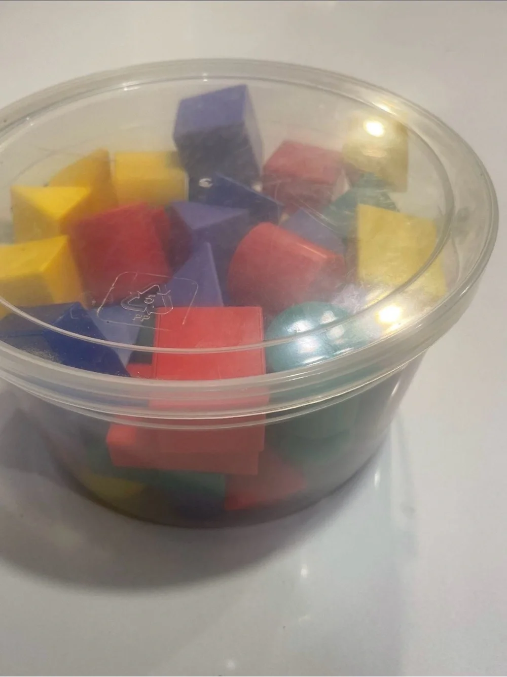Multi-Shape Learning Blocks Set for Kids - Red, Yellow, Blue, Green, Purple